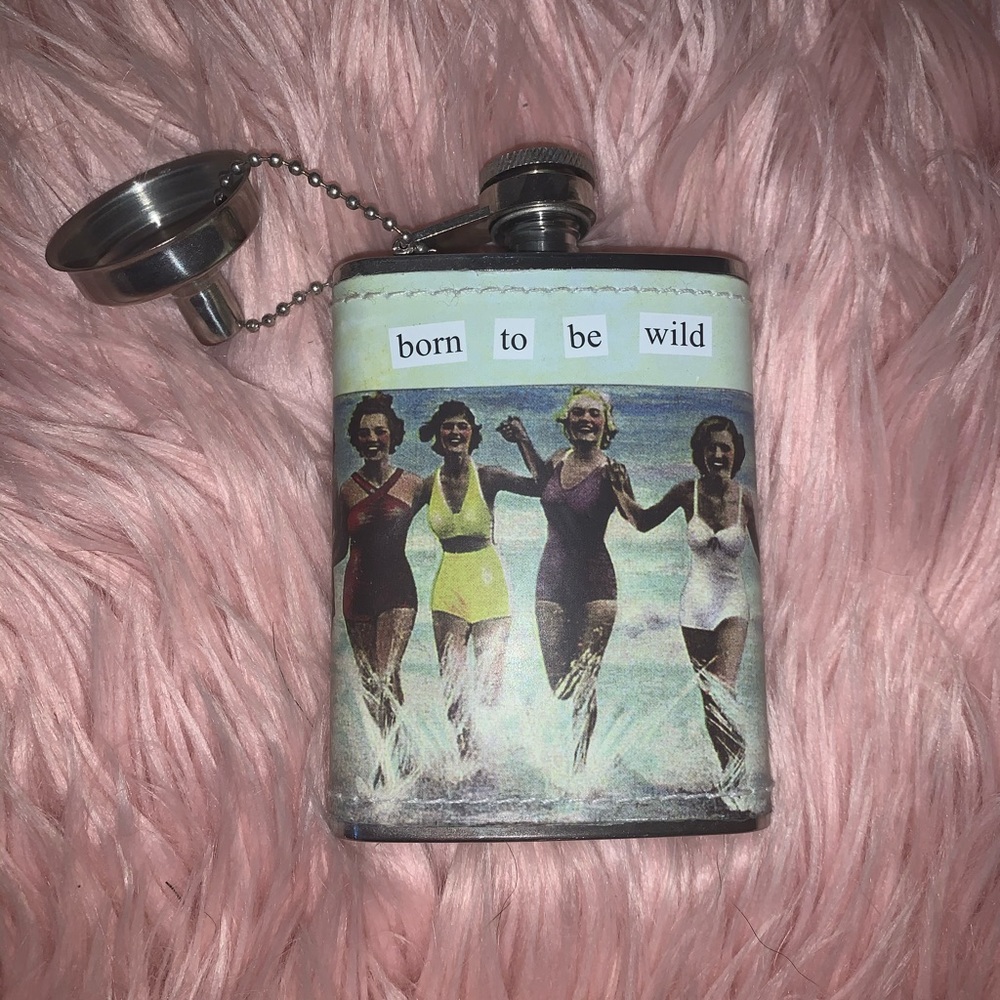 Born To Be Wild Flask with Funnel